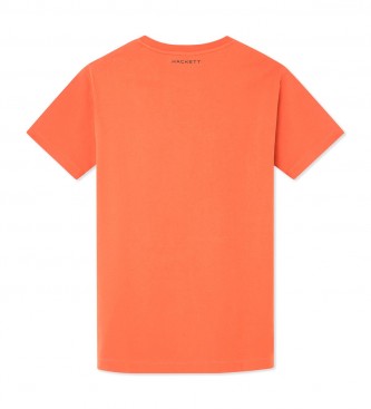 Hackett London Grafična majica oranžna