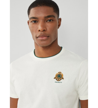 Hackett London T-shirt bianca con logo Heritage
