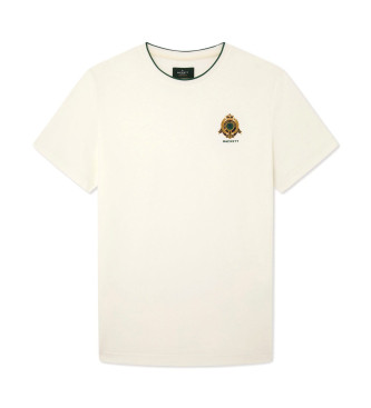 Hackett London T-shirt bianca con logo Heritage