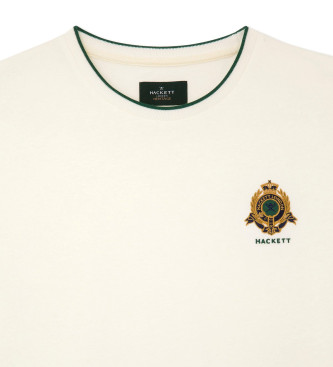 Hackett London Majica z logotipom Heritage bela