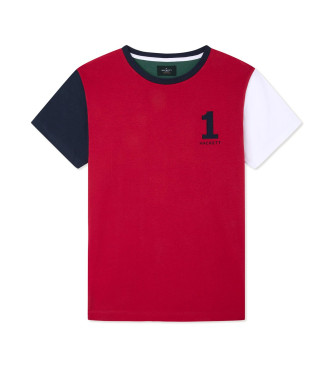 Hackett London T-shirt Heritage Multi czerwony