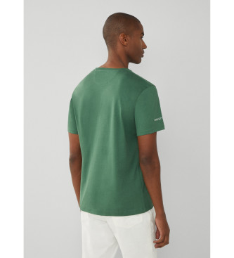 Hackett London T-shirt verde con numero Heritage