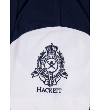 Hackett London T-shirt Heritage con pannelli blu navy