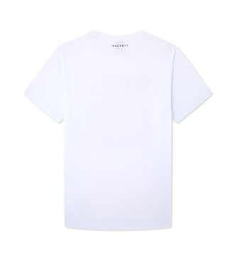 Hackett London Hs grafisk T-shirt hvid