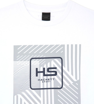 Hackett London Hs grafisk T-shirt hvid
