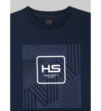 Hackett London T-shirt grafica Navy Hs