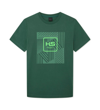 Hackett London T-shirt grafica verde Hs