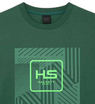 Hackett London Hs Grafična majica zelena