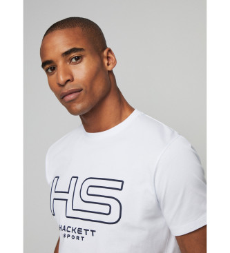 Hackett London T-shirt bianca con logo Hs