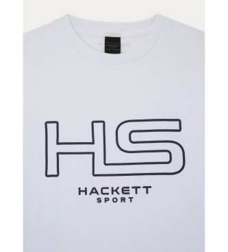 Hackett London T-shirt bianca con logo Hs