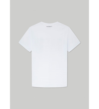 Hackett London T-shirt Hs Logo Fade biały