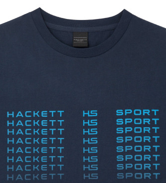 Hackett London Majica Hs Logo Fade navy