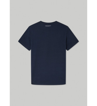 Hackett London T-shirt con logo blu scuro Hs