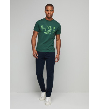 Hackett London Koszulka z logo Hs zielona