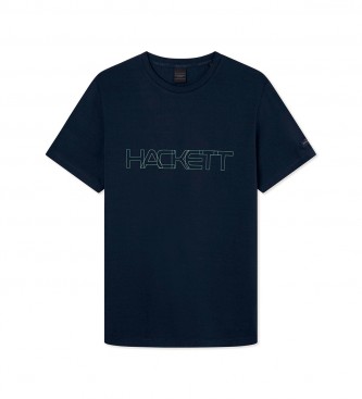 Hackett London Granatowa koszulka HS