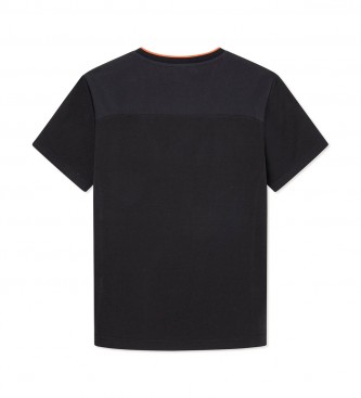 Hackett London Hybrid-T-Shirt schwarz