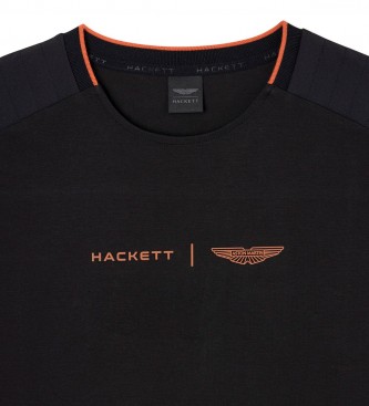 Hackett London Hybride T-shirt zwart