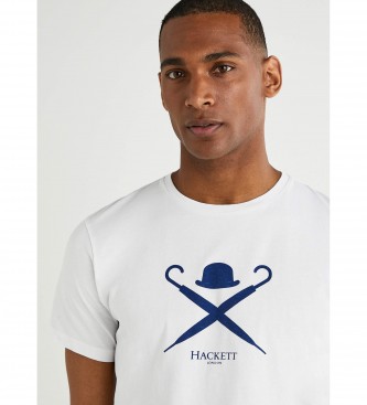 HACKETT Camiseta Large Logo blanco 