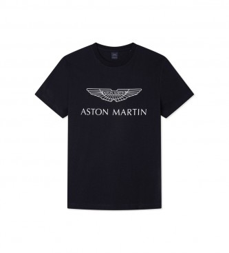 HACKETT T-shirt nera con logo Aston Martin