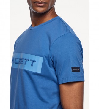 Hackett London T-shirt met logoprint blauw