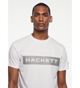 Hackett London T-shirt med logoprint hvid