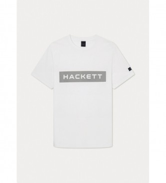 Hackett London T-shirt Logo Druck wei