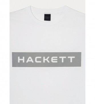 Hackett London T-shirt Logo Print blanc