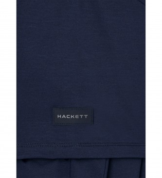 Hackett London T-shirt com logtipo em azul marinho