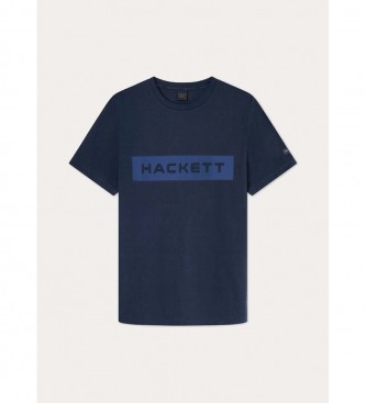 Hackett London T-shirt med logotyp marinbl tryck
