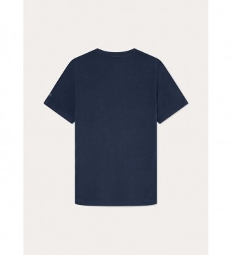 Hackett London Logo-T-Shirt navy print