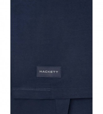 Hackett London T-shirt con logo stampato blu navy