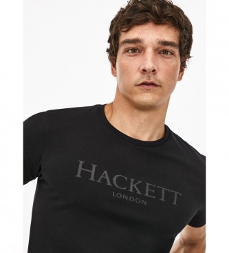 Hackett Camiseta logo estampado negro