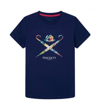 Hackett London T-shirt Logotipo Marinha Floral