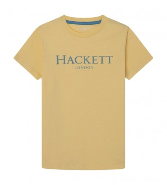 Hackett London T-shirt Maxi Logo gul
