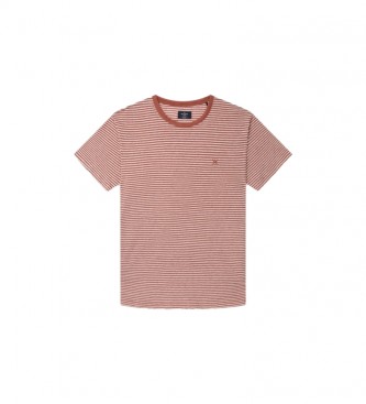 Hackett London Rood gestreept T-shirt