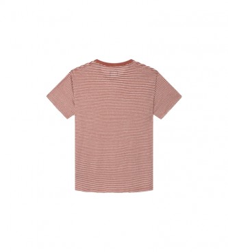 Hackett London Rood gestreept T-shirt