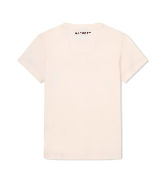 Hackett London Camiseta Relieve blanco roto
