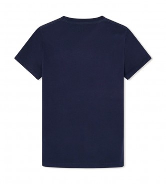 Hackett London T-shirt med lille logo navy