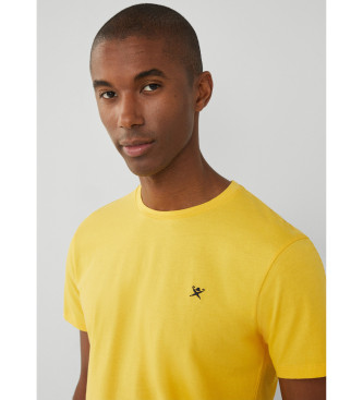 Hackett London T-shirt Swim Logo geel