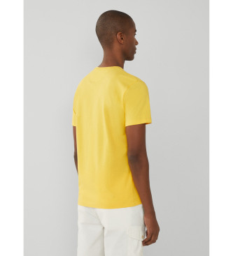 Hackett London T-shirt gialla con logo Swim