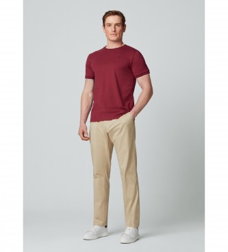 Hackett London Tipped T-shirt maroon