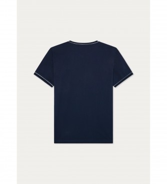 Hackett London T-shirt med tippning marinbl