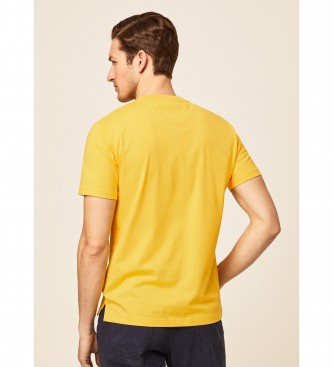Hackett London T-shirt Trim Logo jaune