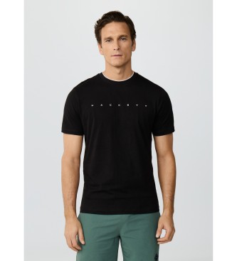 Hackett London T-shirt nera con logo dalla vestibilit� classica