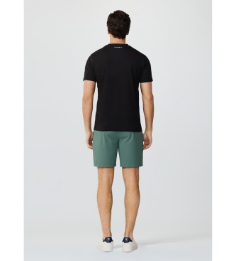 Hackett London T-shirt nera con logo dalla vestibilit� classica