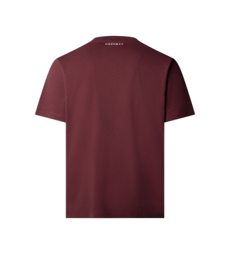 Hackett London Koszulka Essential Box bordowa