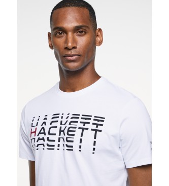 Hackett London Camiseta Logo Estampado Blanco