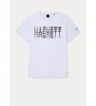 Hackett London T-Shirt mit Logodruck Wei