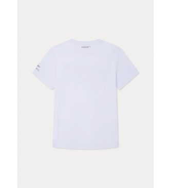 Hackett London T-shirt med logo med print i hvid