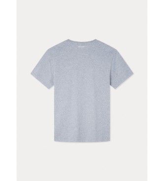 Hackett London Majica s potiskom logotipa v sivi barvi